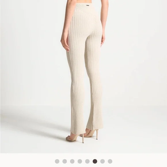 Maniere De Voir Cream Halter Jumpsuit with Cut-Out Details - Picture 3 of 6